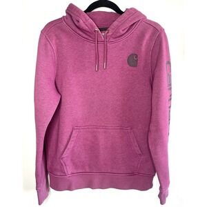 Carhartt Women's Clarksburg Hoodie Berry Pink Heather Medium Workwear Streetwear